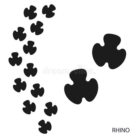 Rhino Footprint Stock Illustrations – 106 Rhino Footprint Stock ...