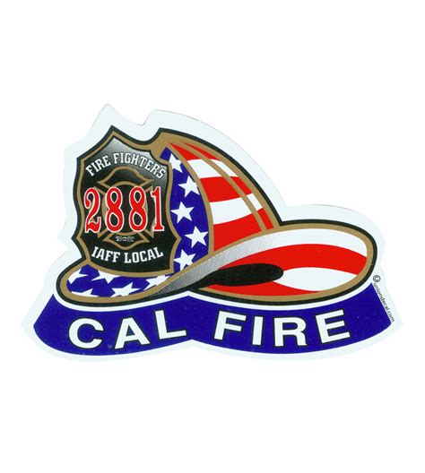 Local 2881 CAL FIRE Helmet Sticker | distinctiverecognition.com