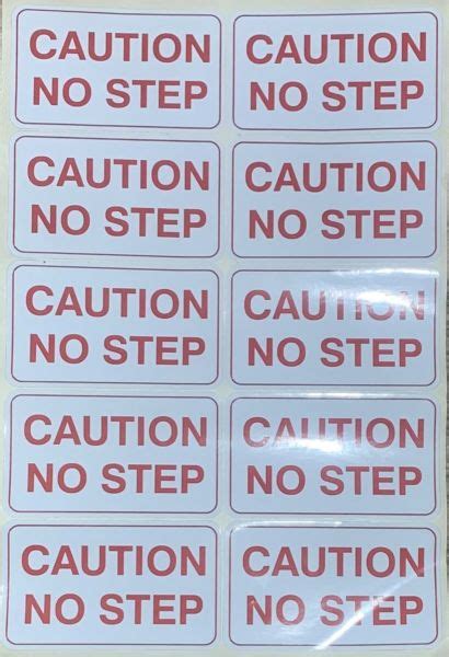 Caution No Step Sticker