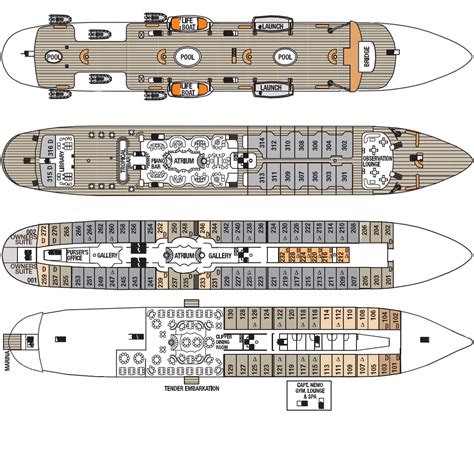 Royal Clipper Deck Plans | CruiseInd