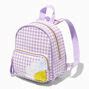 Claire's Club Purple Gingham Daisy Mini Backpack | Claire's US