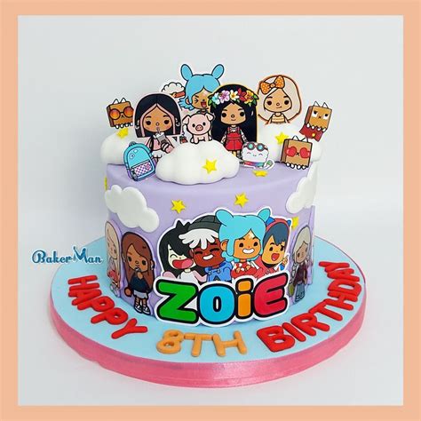 Toca Boca Cake | Toca Boca Life Theme Cake | Custom Fondant Cake, Food & Drinks, Homemade Bakes ...