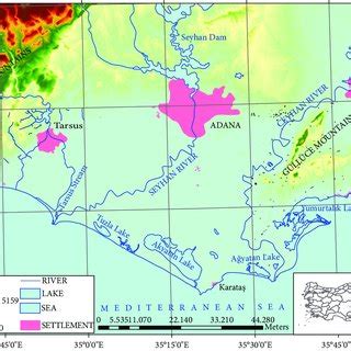 Study area (Çukurova deltaic region, Turkey). | Download Scientific Diagram