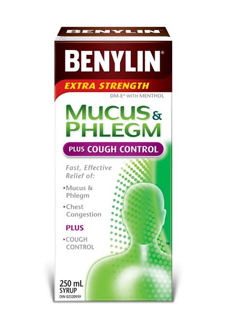 Benylin Extra Strength Mucus & Phlegm Plus Cough Control Relief 2 x 250ml Canad