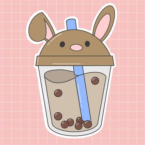 Rabbit Bubble Tea Sticker in 2021 | Cute panda wallpaper, Cute doodle art, Cute doodles