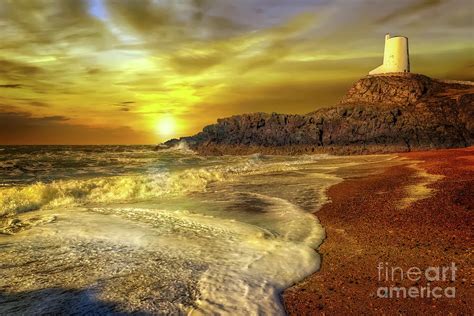 Twr Mawr Lighthouse Sunset Photograph by Adrian Evans | Fine Art America