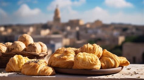 Premium AI Image | Maltese Pastizzi in a Rustic Village Setting