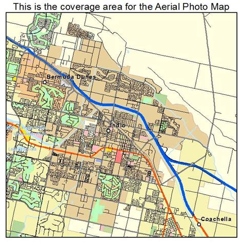 Aerial Photography Map of Indio, CA California