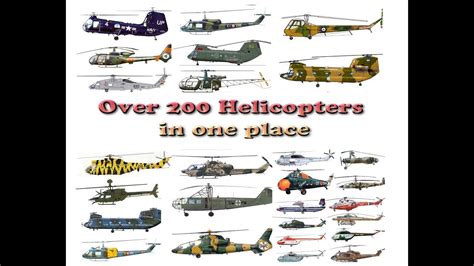 History of Helicopters over 200 helicopters presentation for kids - YouTube