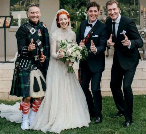 The Wiggles in Emma and Lachy's wedding! Simon is Lachy's groomsmen and Anthony is the bagpipe ...