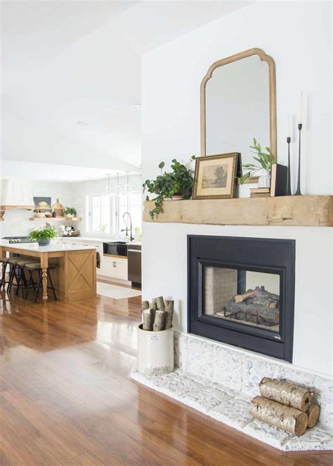 Styling A Rustic Barn Beam Mantel with Modern Farmhouse Mantel Decor ...