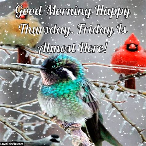 Good Morning Happy Thursday Winter Gif Quote Pictures, Photos, and ...