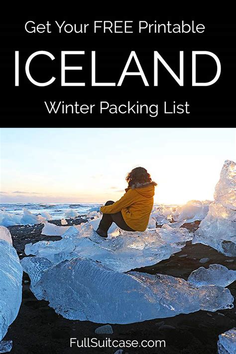 Printable Iceland Winter Packing List