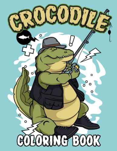 Crocodile Coloring Book: Amphibious Animals Coloring Pages to Drawing | With 30 Illustration ...