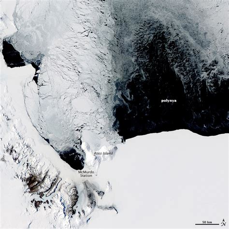 Polynya off the Antarctic Coast : Image of the Day