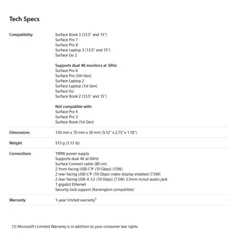 Microsoft Surface For Business Docking Station 2 - 1GK-00009 | Mwave