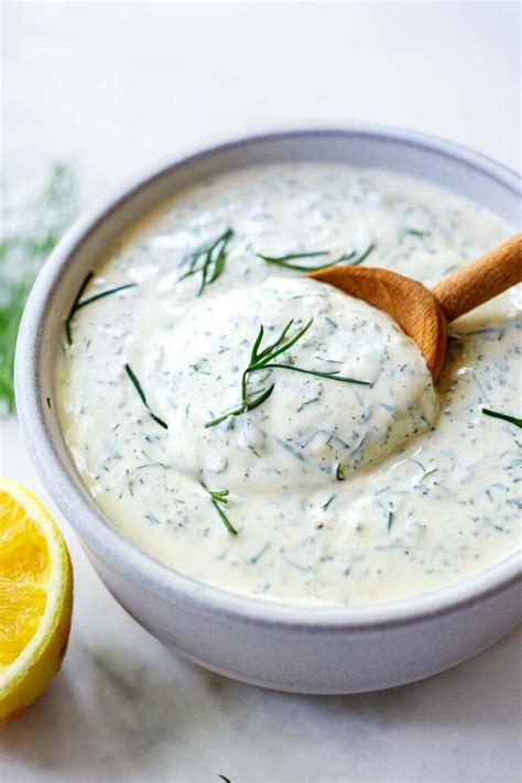 Creamy Dill Sauce- Delicious w/ Salmon! | Feasting At Home