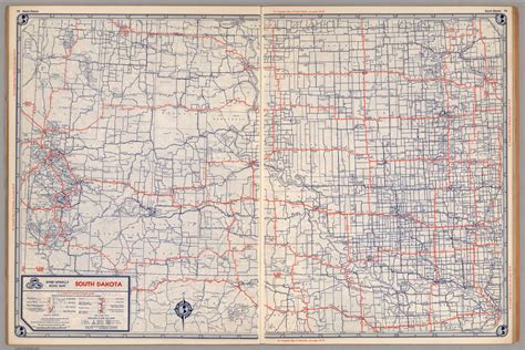 Rand McNally Road map, South Dakota. Copyright by Rand McNally & Company, Chicago, Ill ...