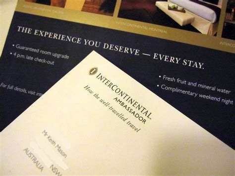 Great review on InterContinental Ambassador Membership Kit