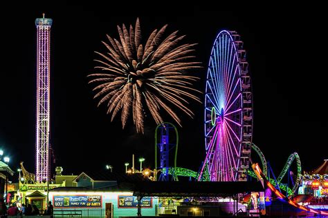 Boardwalk Fireworks, Seaside NJ Photograph by Bob Cuthbert