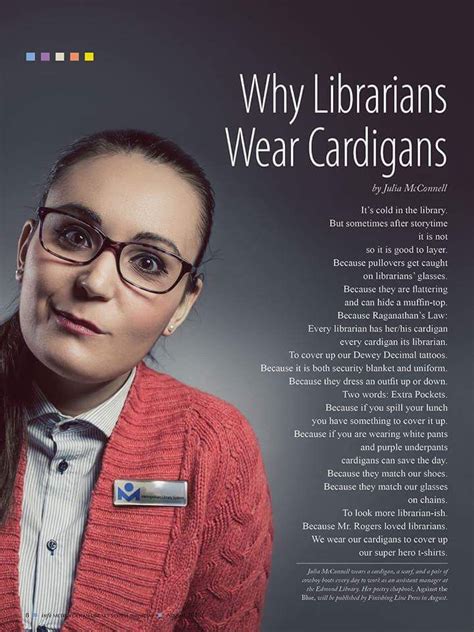 Why librarians wear cardigans | Library humor, Library memes, Library quotes