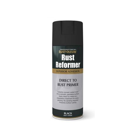 Rust-Oleum Rust Reformer Black Matt 400ml - Winterstoke Decorator Supplies