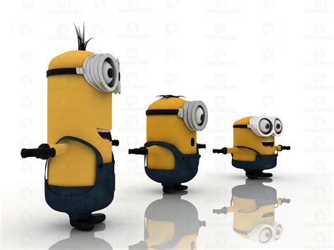 3d model Minions-2015 Bob Stuart and Kevin together download to ...