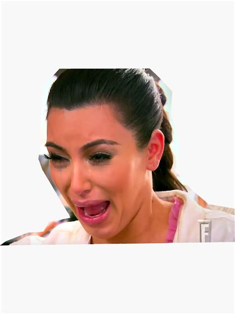 "kim kardashian crying meme" Sticker for Sale by briannatwumasi | Redbubble