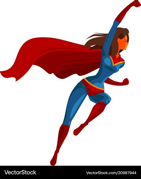 Flying superhero cartoon Royalty Free Vector Image