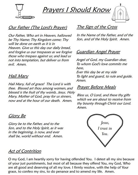 Free Printable Catholic Prayers