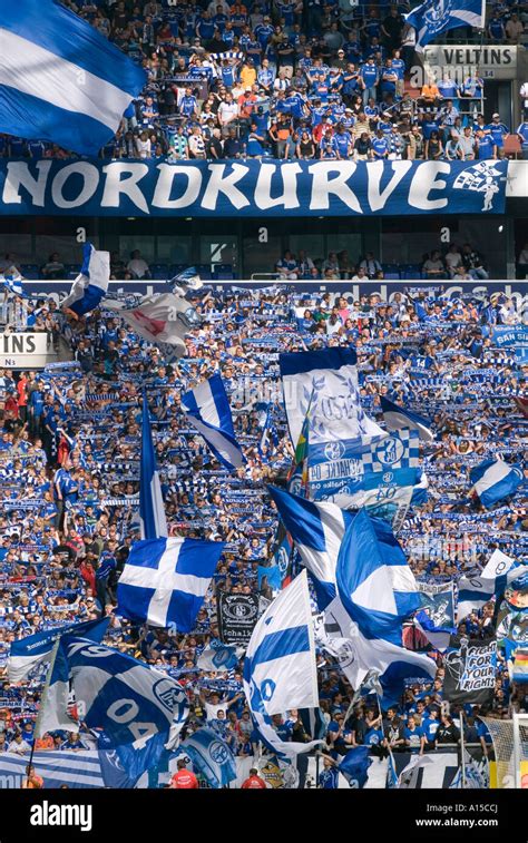 Fans of the german soccer club FC Schalke 04 Stock Photo - Alamy