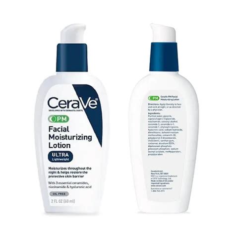 Beautiegen. CeraVe PM Ultra Lightweight Facial Moisturizing Lotion 60ml