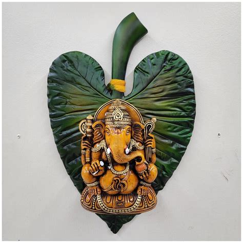 Leaf Ganesha Traditional Ganesh Wall Art Lord Ganesha on Leaf | Etsy