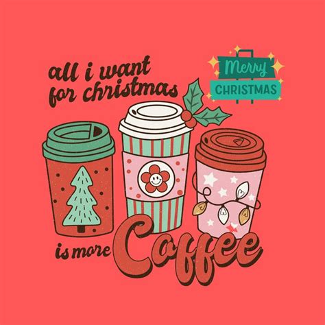 coffee mugs and christmas decorations on a red background