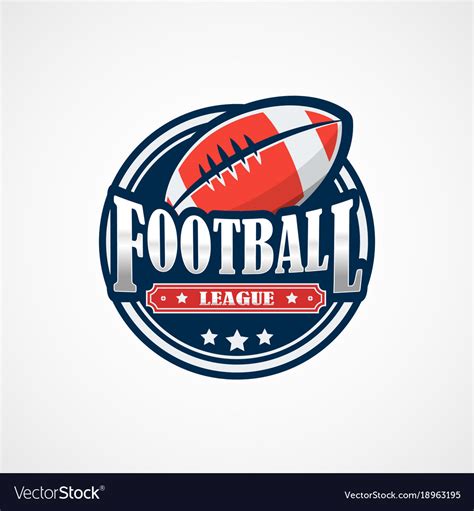 American football logo template design Royalty Free Vector