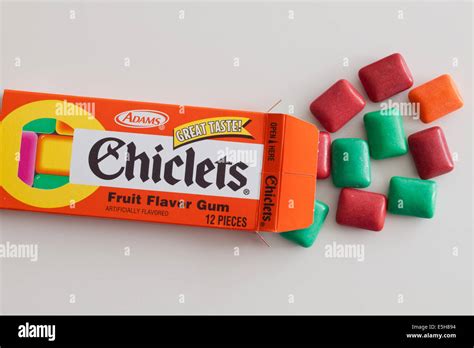 A box of assorted fruit flavour Chiclets gum Stock Photo - Alamy