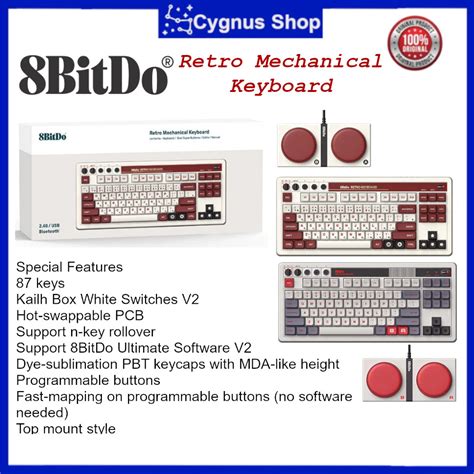 Jual 8Bitdo Retro Mechanical Keyboard Wireless Bluetooth Portable for ...