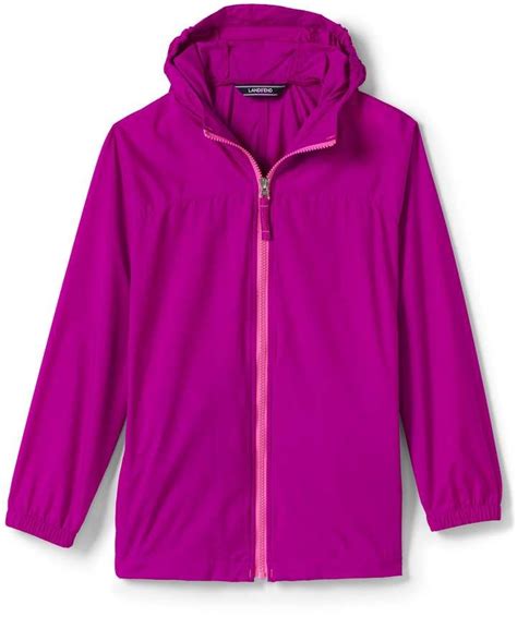 Lands'end Girls Packable Navigator Jacket #Adjustable#hood#stay Packable Rain Jacket, Kids ...