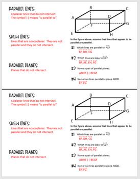 Parallel and Skew - Geometry Foldable by Lisa Davenport | TPT