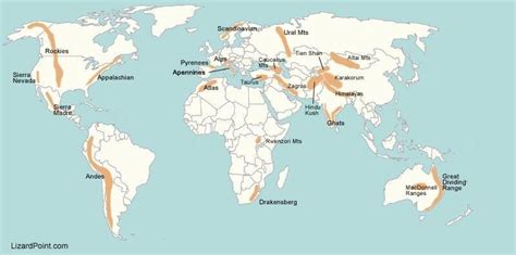 Mountain ranges of the world, has anyone ever noticed how little Africa has? | World map africa ...