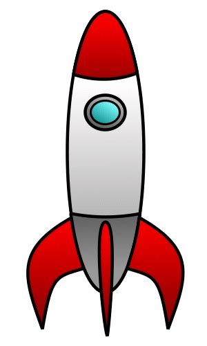 Drawing a cartoon rocket