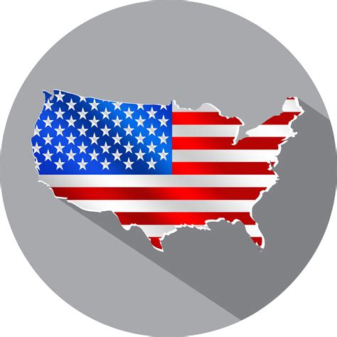 Usa Flag Map Png