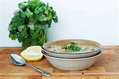 At the Immigrant's Table: Barley, kale and Romano beans soup