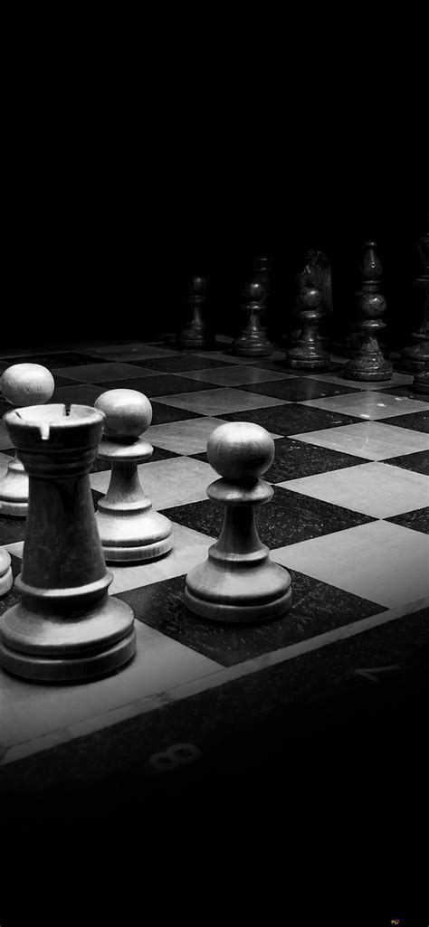 black and white chess board 4K wallpaper download