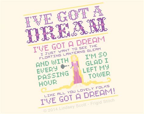 I've Got a Dream Tangled Cross Stitch PATTERN PDF