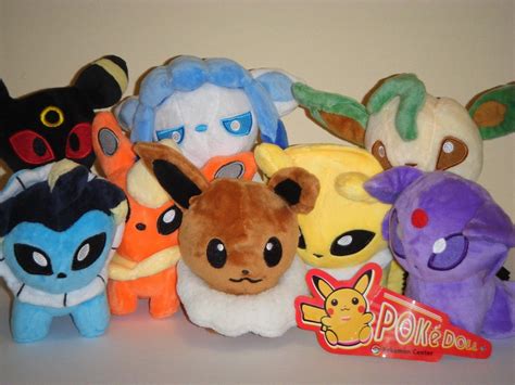 Pokemon Center EEVEE EVOLUTION Set Of 8 Plush Stuffed Toy 5"/12cm Kids ...