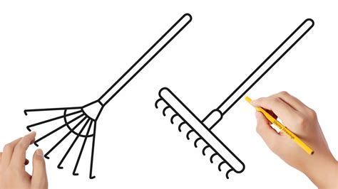 How to draw a rake | Easy drawings - YouTube