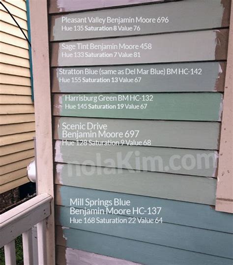 Our exterior paint samples from Benjamin Moore: Pleasant Valley 696 ...