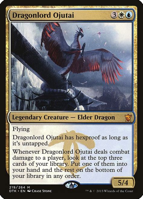 Dragonlord Ojutai | Legendary creature, The gathering, Magic the gathering cards