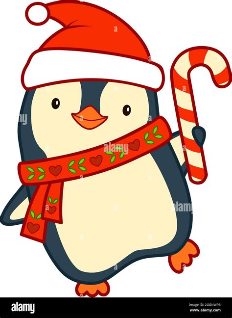 Christmas cartoons clip art. Christmas penguin vector illustration ...